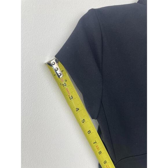 Theory Black Cap Sleeve A-Line Dress – Size 0 – Rayon Blend Workwear - Picture 5 of 7